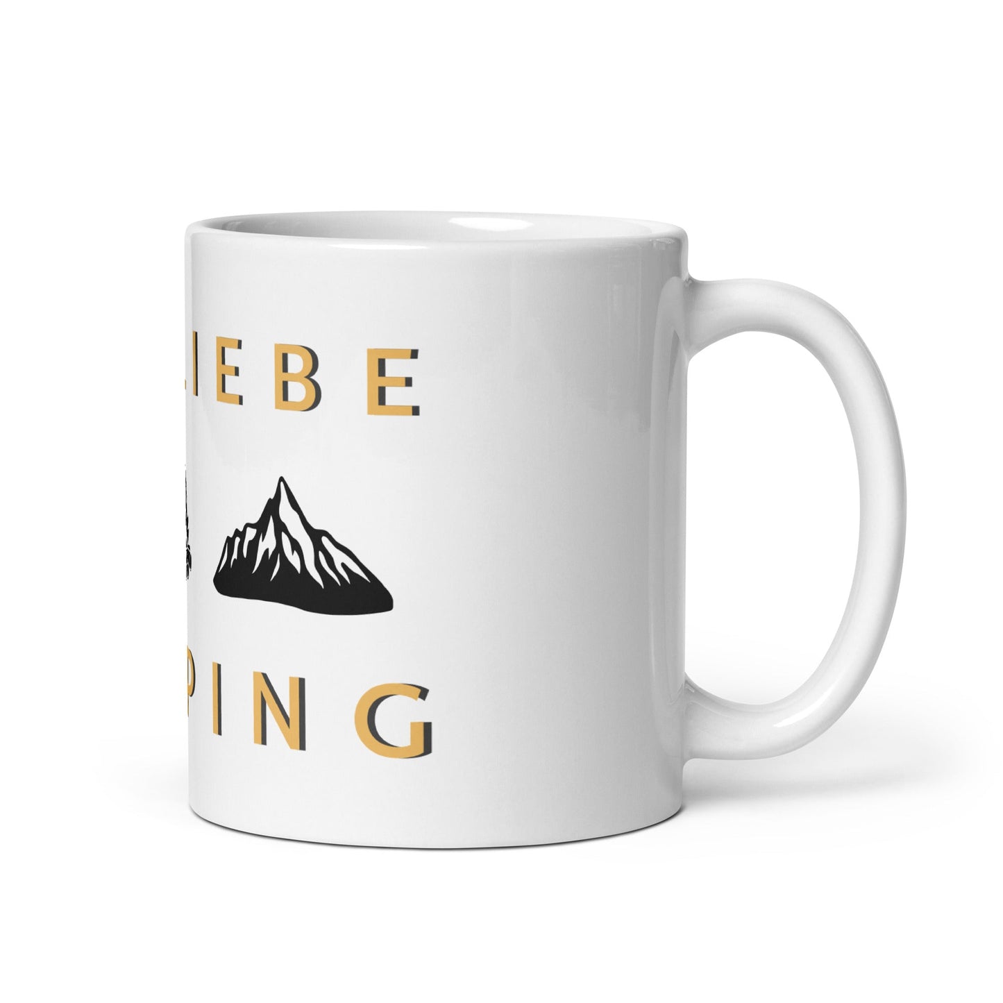 ICH LIEBE CAMPING weiße, glänzende Tasse | ATTADEX