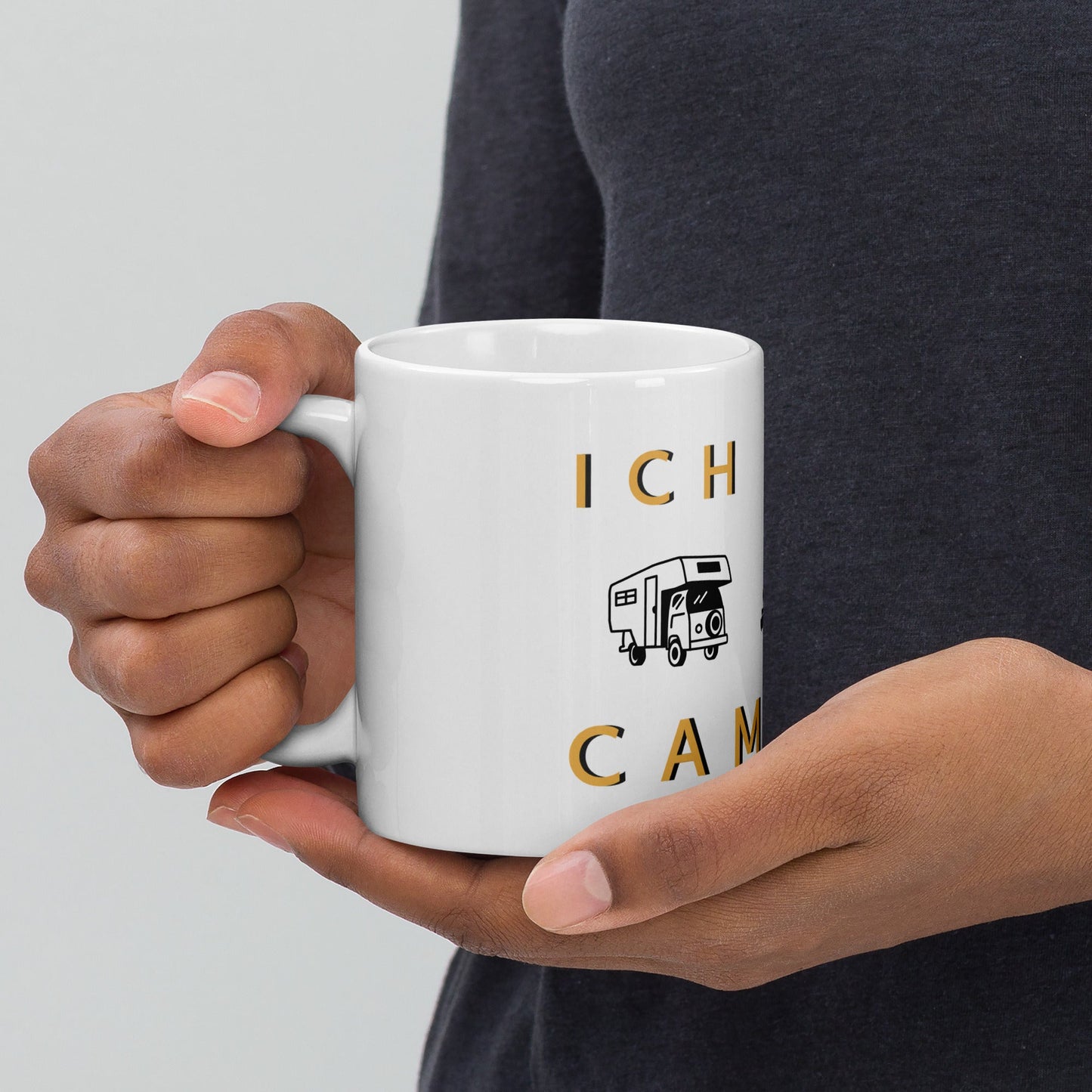 ICH LIEBE CAMPING weiße, glänzende Tasse | ATTADEX