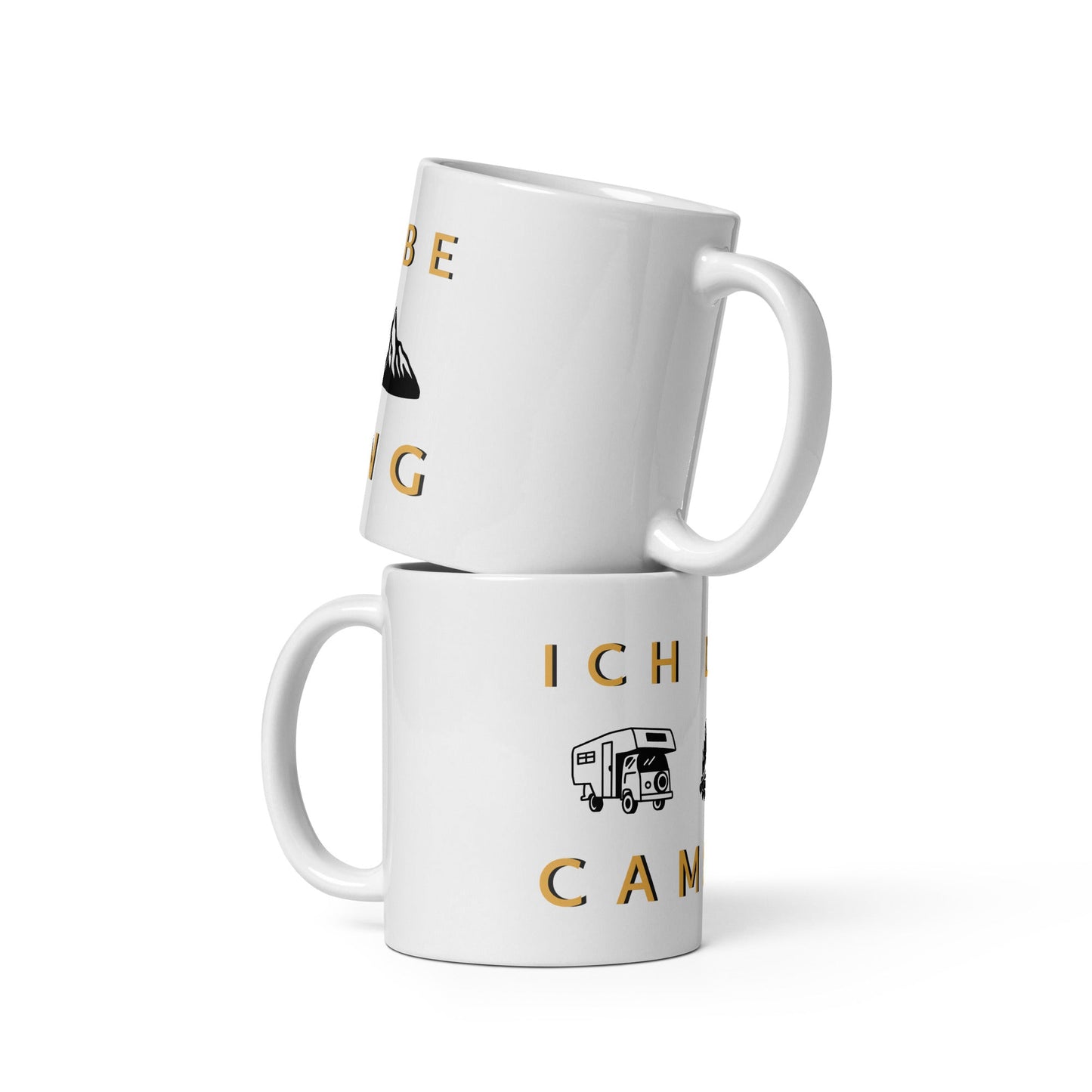 ICH LIEBE CAMPING weiße, glänzende Tasse | ATTADEX