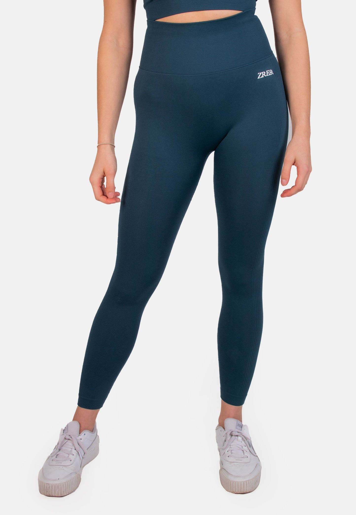 Dunkelblaugrün Shape Seamless Leggings | Fashion Königin