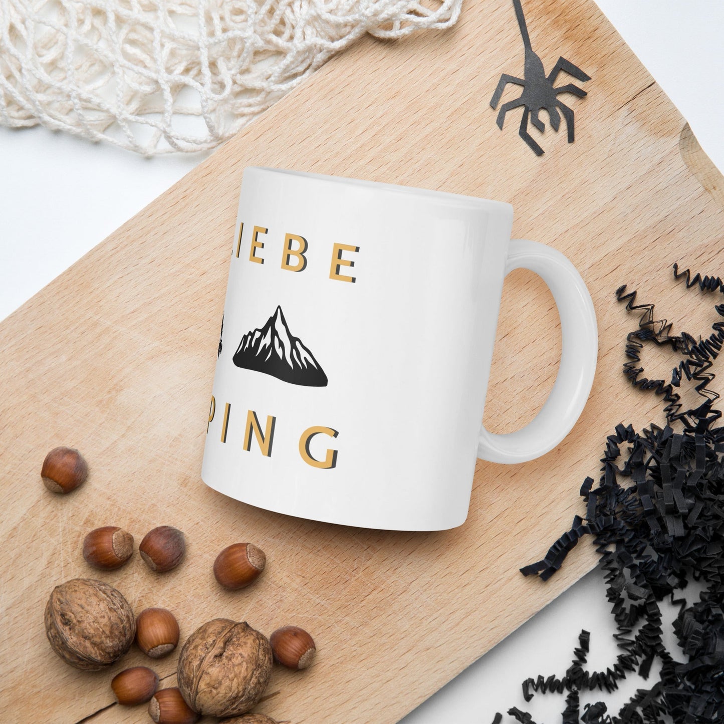 ICH LIEBE CAMPING weiße, glänzende Tasse | ATTADEX