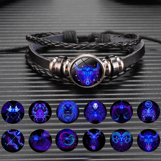 Armband mit geflochtenem Sternzeichen-Design