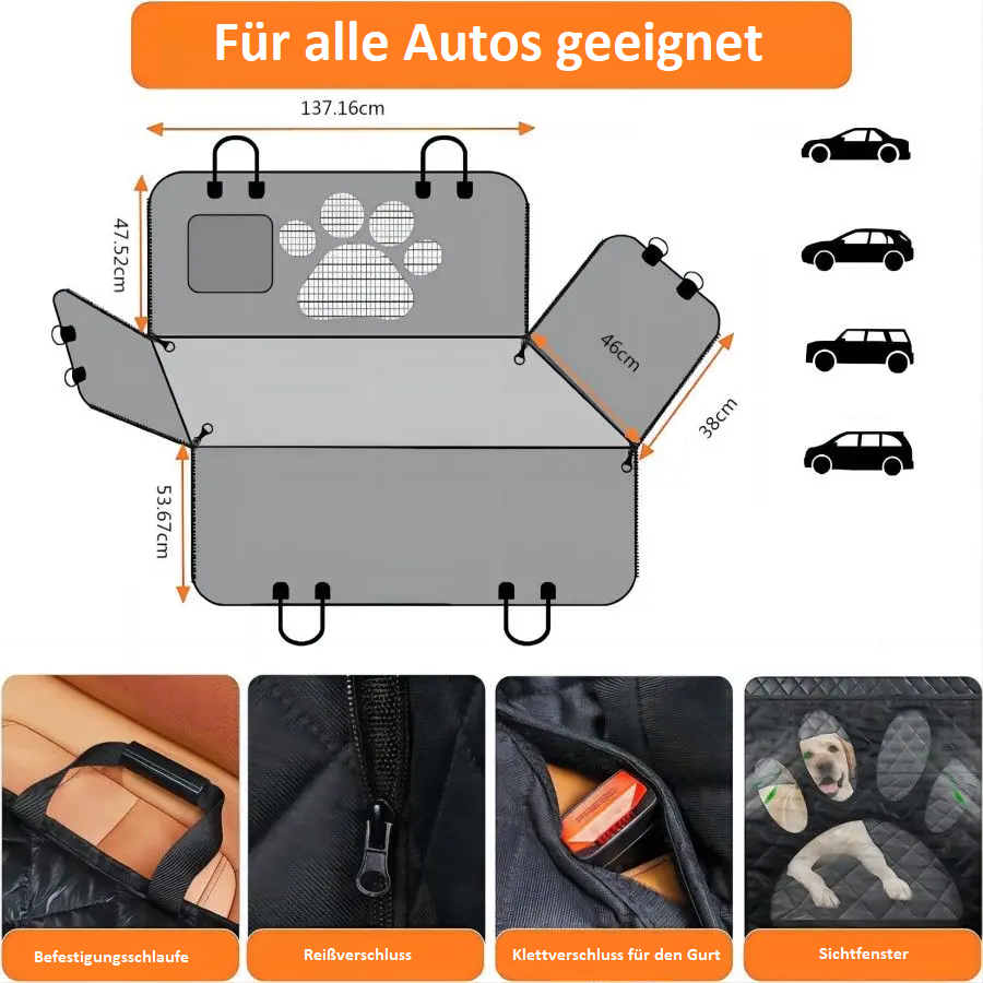 Hunde-Autositzbezug für den Rücksitz | Attadex