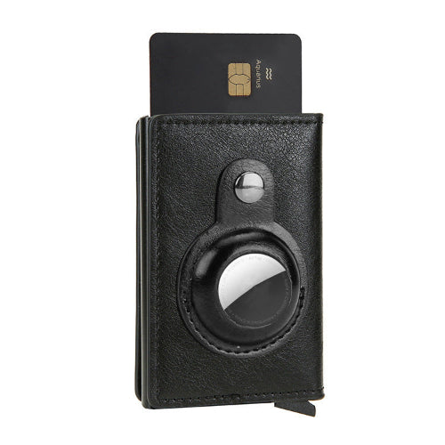 Multifunktionale Geldbörse mit AirTag-Halterung und RFID-Blocker – Stilvoll, sicher und praktisch! Schwarz