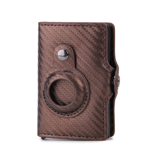 Multifunktionale Geldbörse mit AirTag-Halterung und RFID-Blocker – Stilvoll, sicher und praktisch! Carbon Bronze