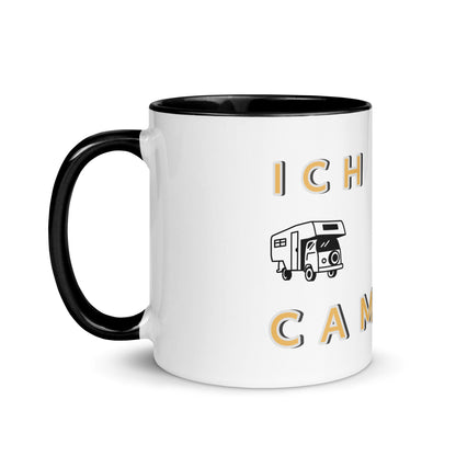 Ich Liebe Camping Tasse mit farbiger Innenseite