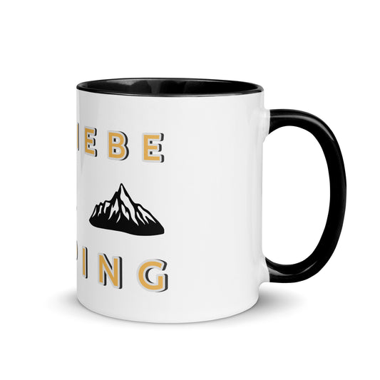 Ich Liebe Camping Tasse mit farbiger Innenseite