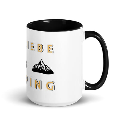 Ich Liebe Camping Tasse mit farbiger Innenseite