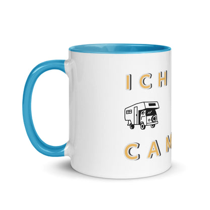 Ich Liebe Camping Tasse mit farbiger Innenseite