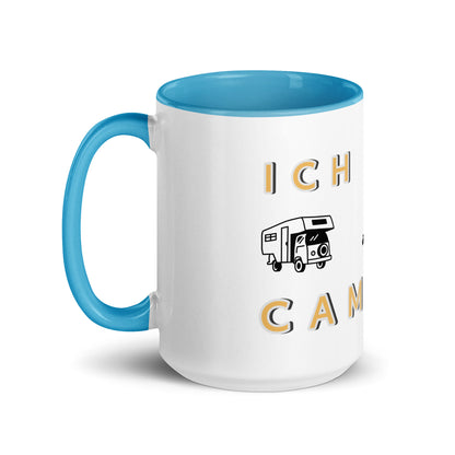 Ich Liebe Camping Tasse mit farbiger Innenseite