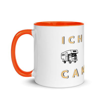 Ich Liebe Camping Tasse mit farbiger Innenseite