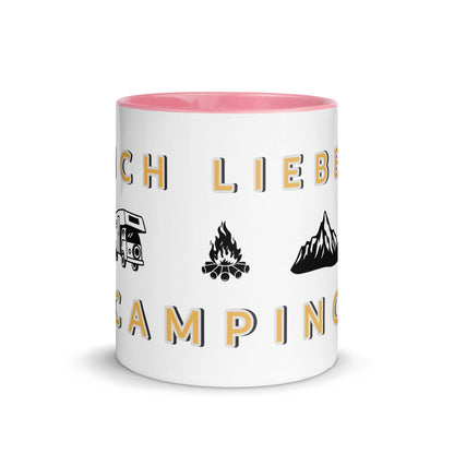 Ich Liebe Camping Tasse mit farbiger Innenseite