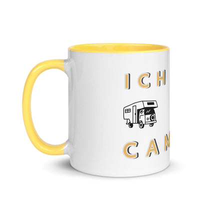 Ich Liebe Camping Tasse mit farbiger Innenseite