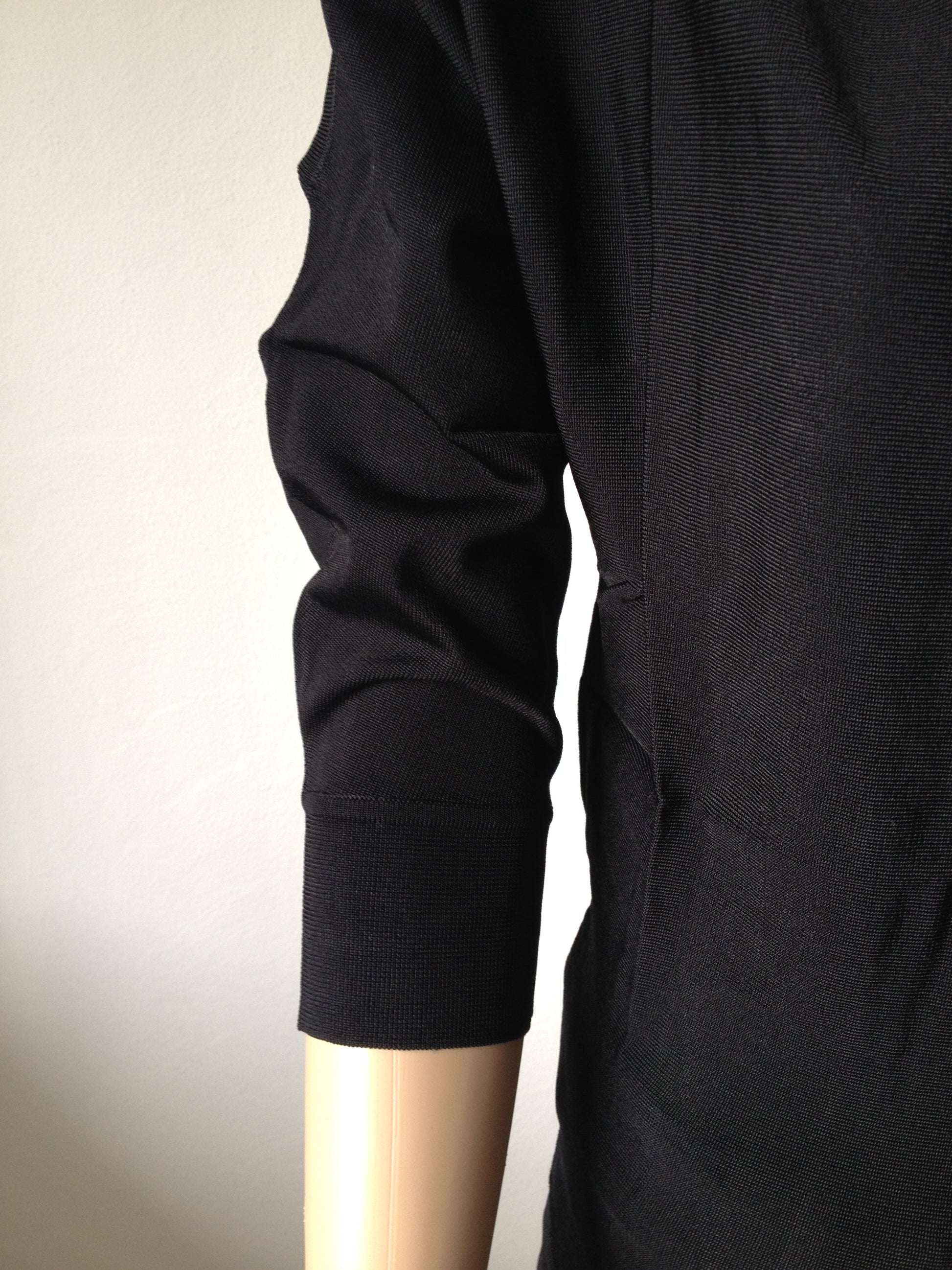 Pullover Wasserfallkragen Schwarz | Fashion Königin