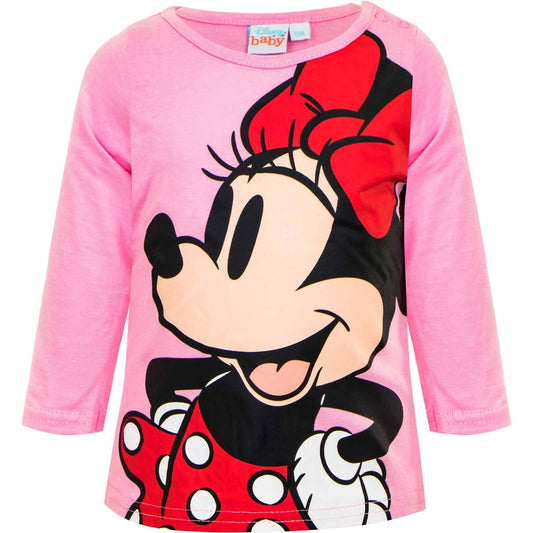 Baby Langarmshirt Minnie mit großem Micky Maus Motiv | Fashion Königin