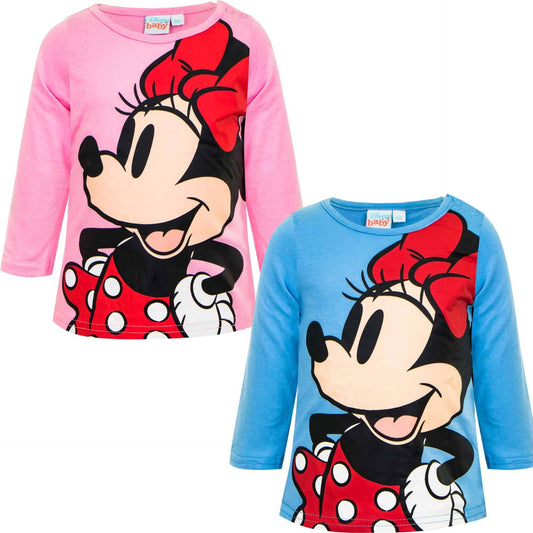 Baby Langarmshirt Minnie mit großem Micky Maus Motiv | Fashion Königin