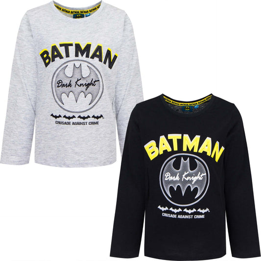 Jungen Langarmshirt mit Batman Motiv Schwarz Grau | Fashion Königin