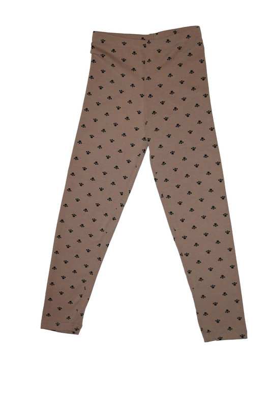 Mädchen Leggings Pfoten Abdruck