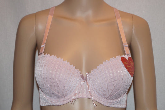 Natur Push-Up BH + String Set Zacken EDLES Modell Natur | Fashion Königin