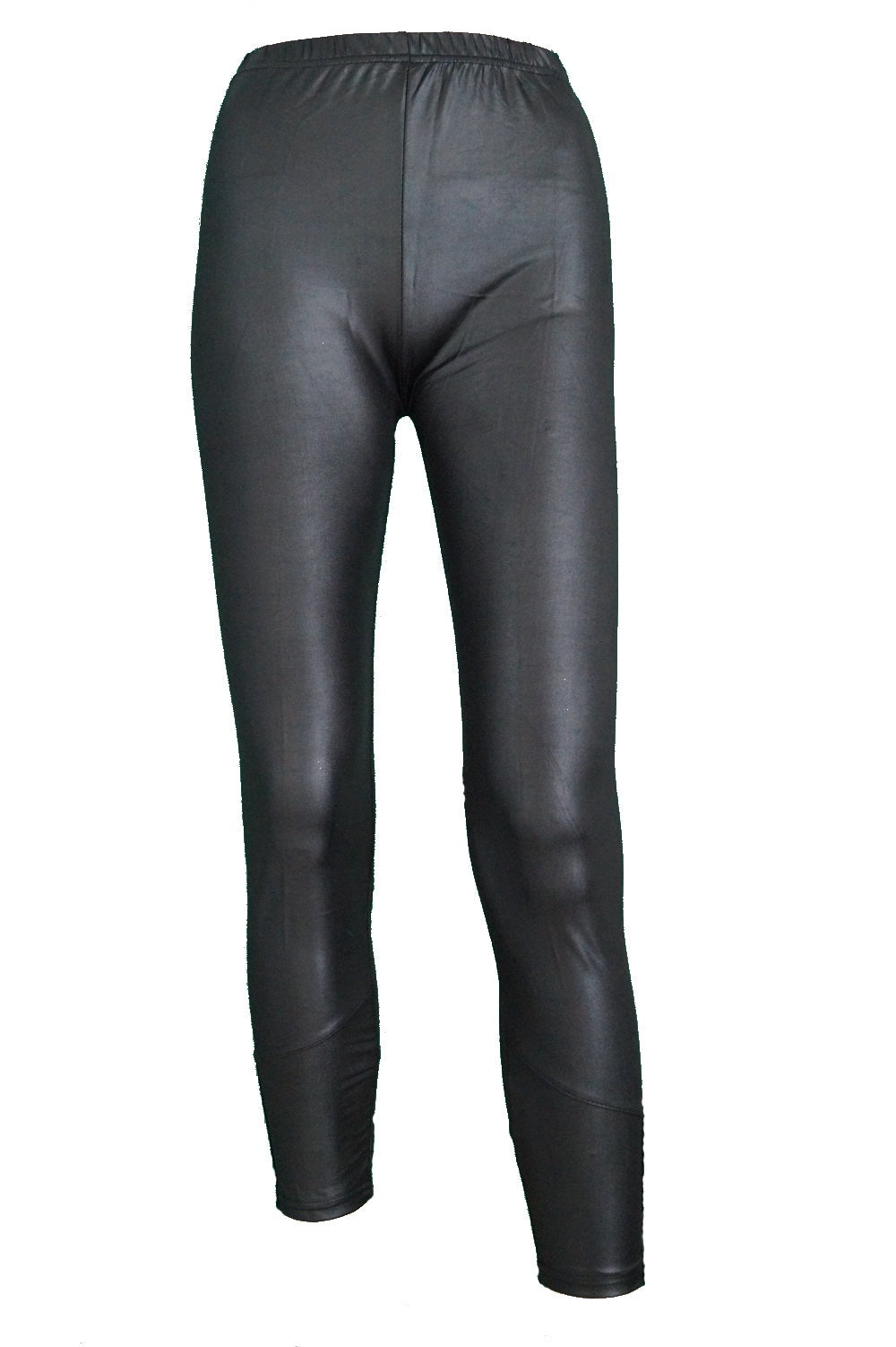 Fashion Königin | Leggins in Latex Look und Nieten an der Seite