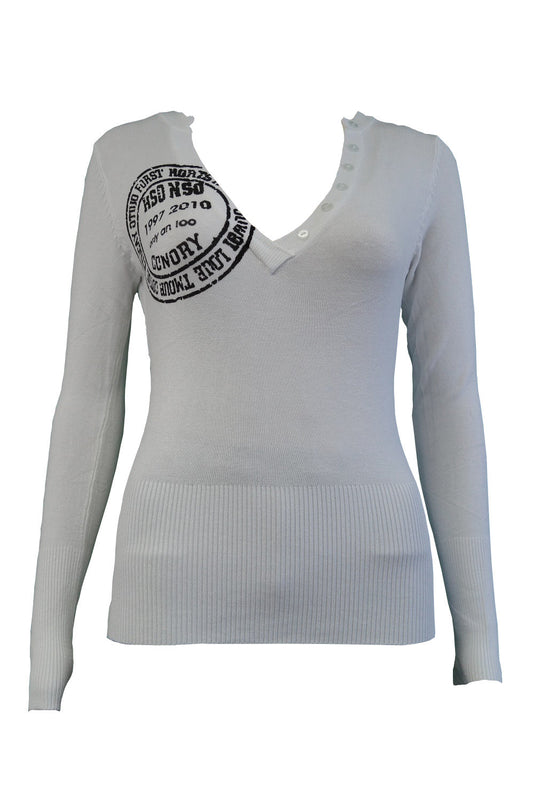 Weißer Pullover Langarm Schwarz Weis Braun Blau Grau Rot | Fashion Königin
