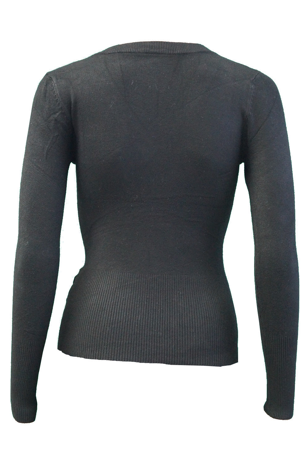 Schwarzer Pullover Langarm Schwarz Weis Braun Blau Grau Rot | Fashion Königin