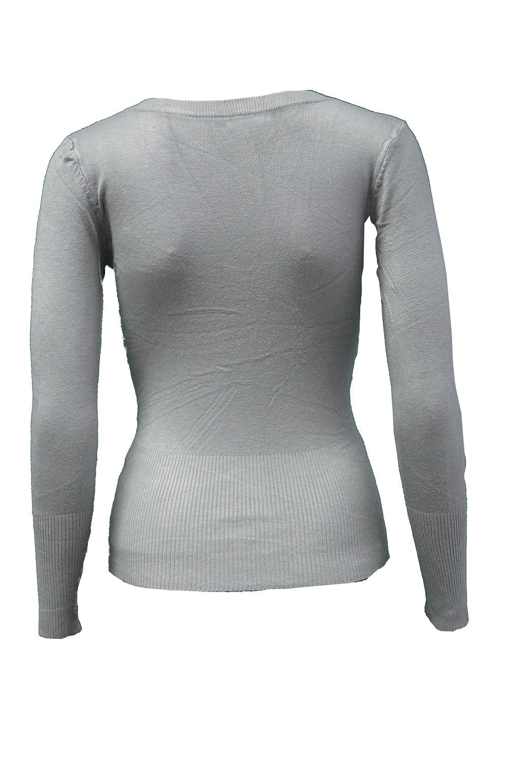 Grau Pullover Langarm Schwarz Weis Braun Blau Grau Rot | Fashion Königin