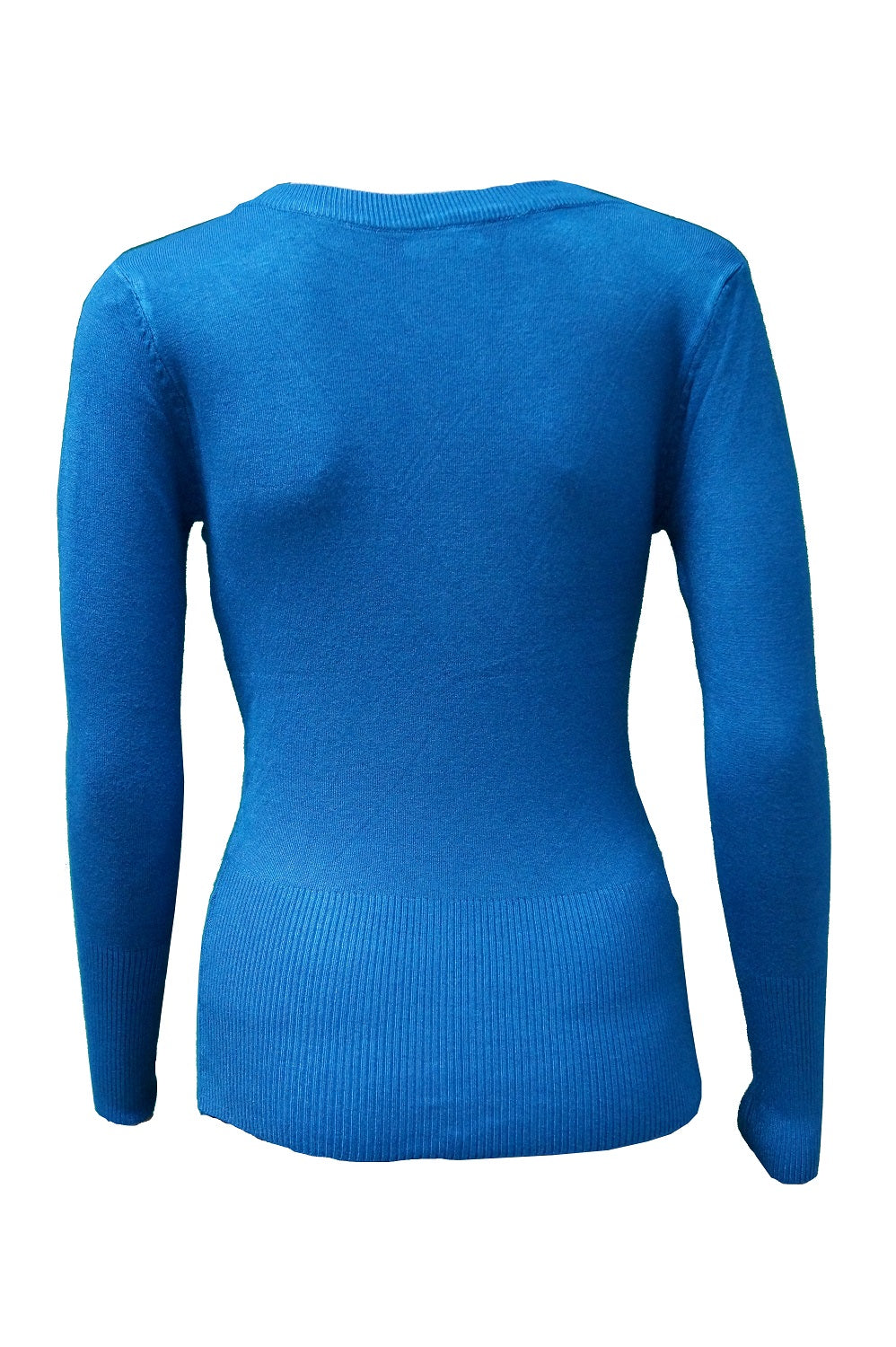 Blau Pullover Langarm Schwarz Weis Braun Blau Grau Rot | Fashion Königin