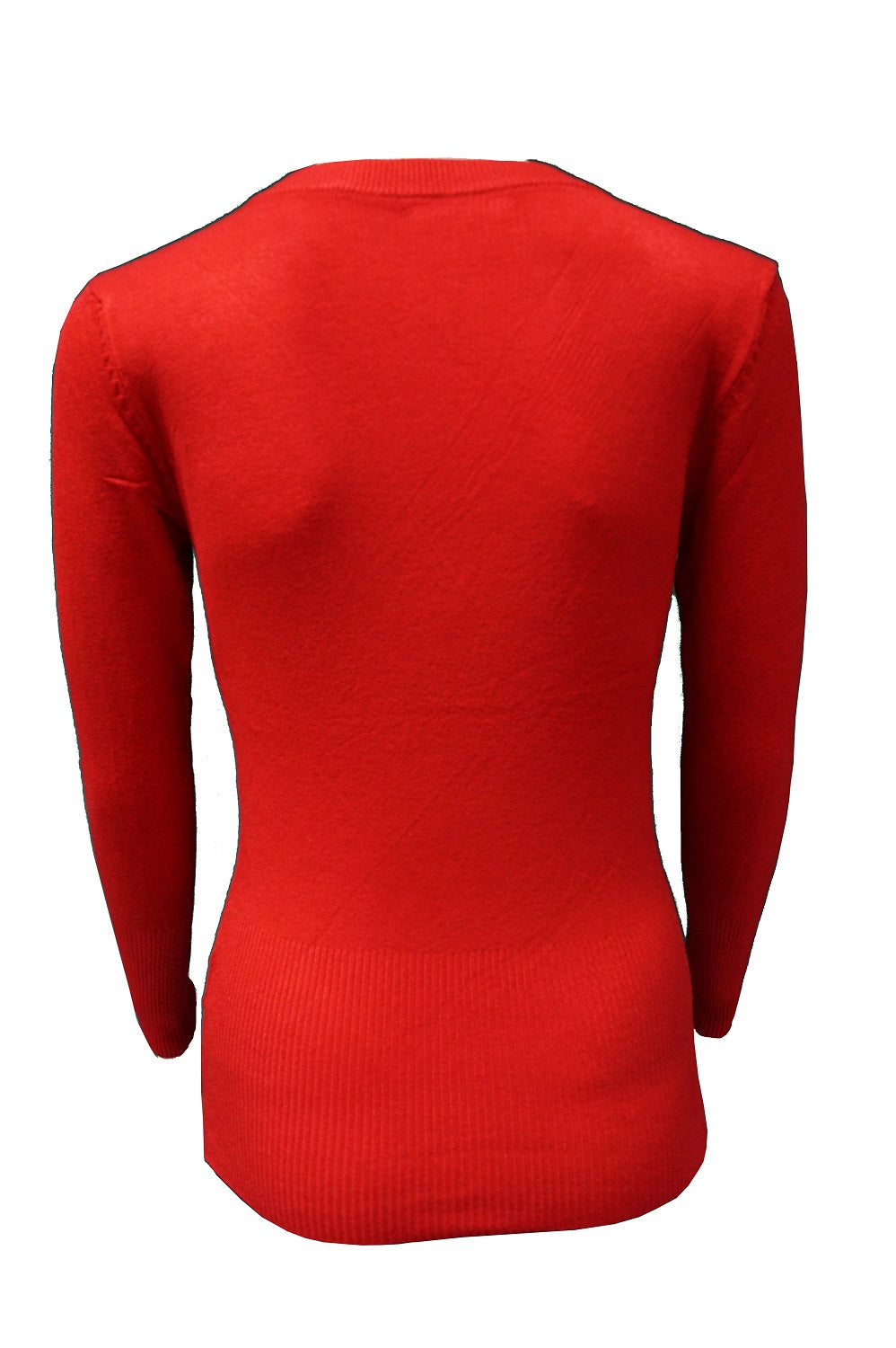 Rot Pullover Langarm Schwarz Weis Braun Blau Grau Rot | Fashion Königin