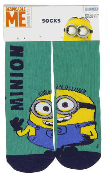 Kinder Socken Minion Grün Kindersocken mit Motiv | Fashion Königin