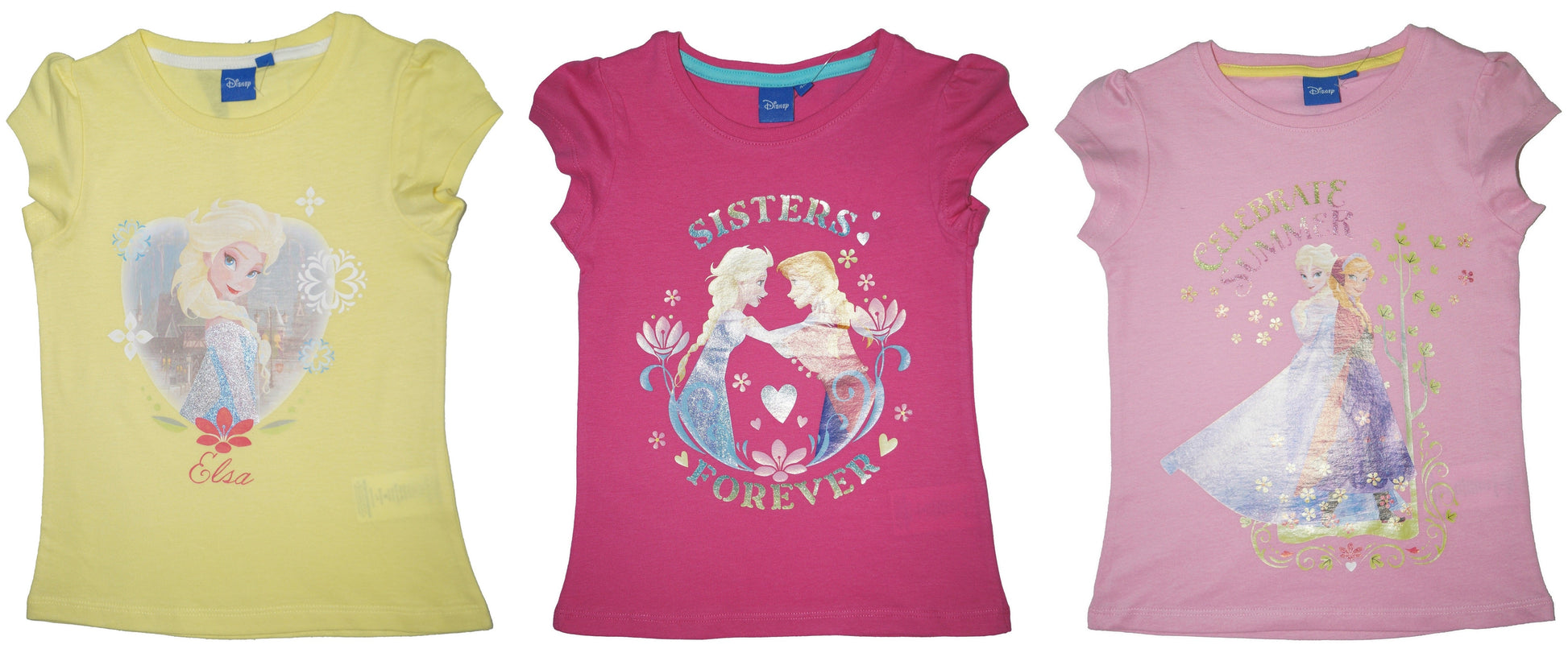 T-Shirt die Eiskönigin Shirt für Mädchen mit großem Motiv die Eiskönigin Gelb Pink Rosa | Fashion Königin