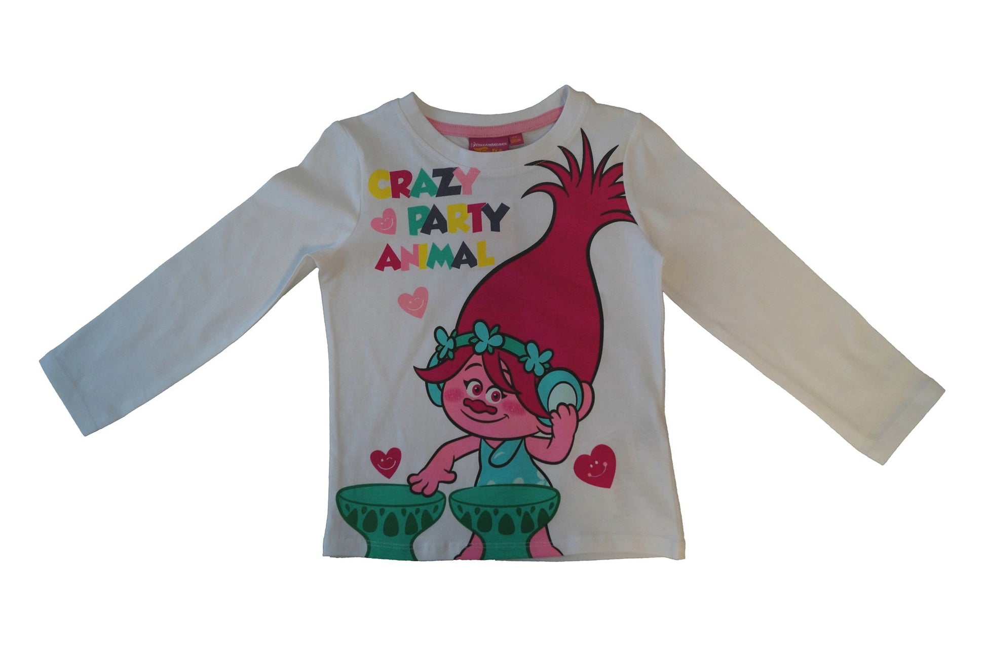 Langarmshirt für Mädchen mit großem Motiv Trolls Poppy | Fashion Königin