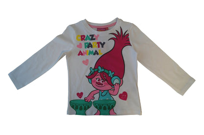 Langarmshirt für Mädchen mit großem Motiv Trolls Poppy | Fashion Königin