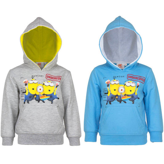 Minions Kinder Kapuzenpullover mit Motiv UNDERCOVER Grau Blau | Fashion Königin