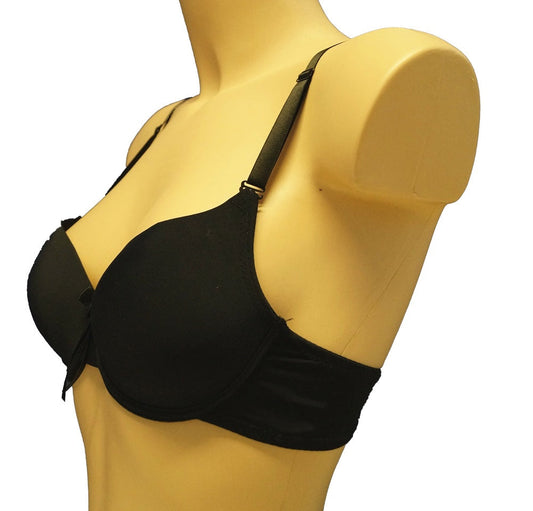 Push-UP-BH mit Bügel Schwarz | Kostenloser Versand | Fashion Königin