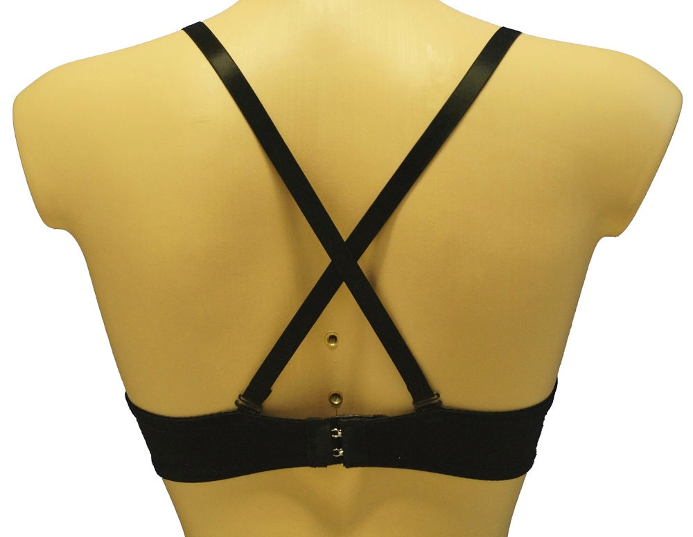 Push-UP-BH mit Bügel Schwarz | Kostenloser Versand | Fashion Königin