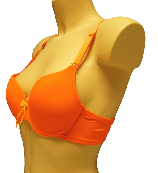 Push-UP-BH mit Bügel Neon Orange | schneller Versand | Fashion Königin