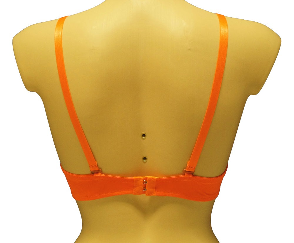 Push-UP-BH mit Bügel Neon Orange | schneller Versand | Fashion Königin