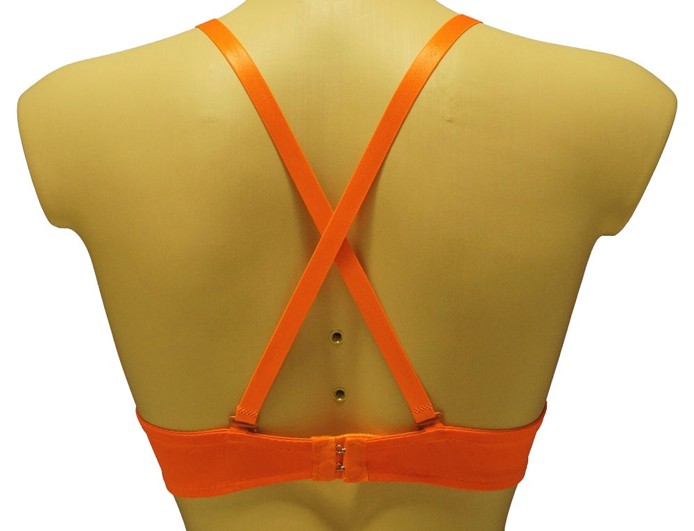 Push-UP-BH mit Bügel Neon Orange | schneller Versand | Fashion Königin