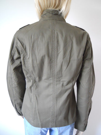 Blazer Modische Spitzenbordüre Oliv | Fashion Königin
