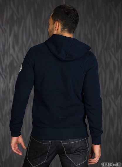 Jacke mit Kapuze | Kostenloser Versand | Dunkelblau | Fashion Königin