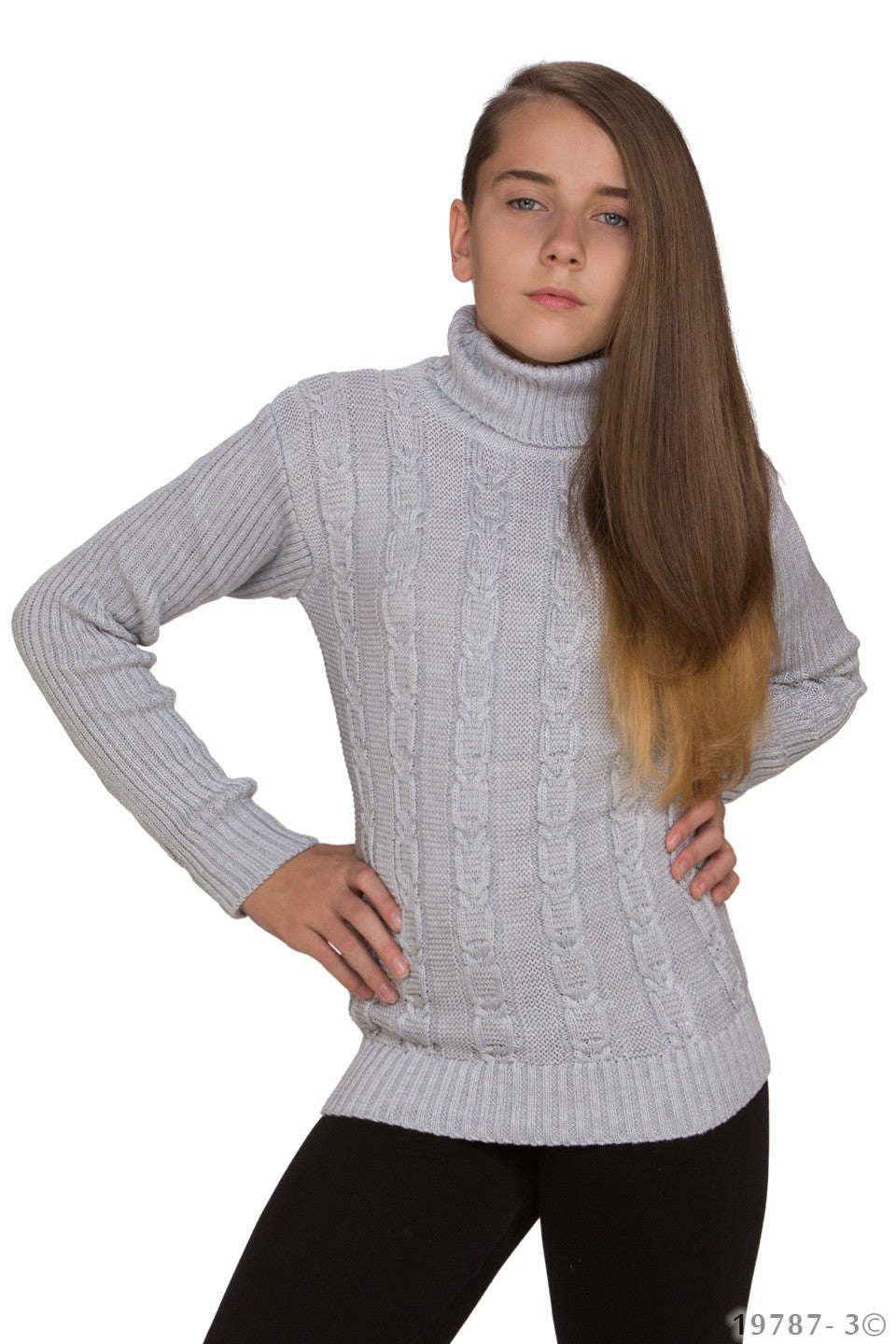 Eine schöner Mädchen Pullover mit Zopfmuster | Fashion Königin