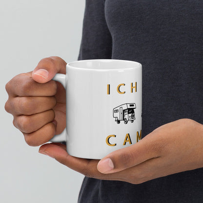 ICH LIEBE CAMPING weiße, glänzende Tasse | ATTADEX