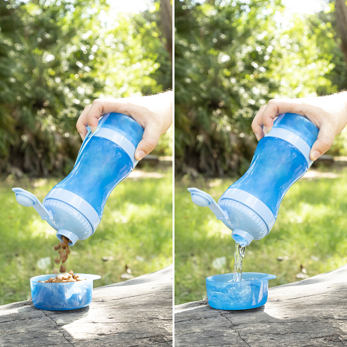 2 in 1 - Flasche mit Wasser- und Futterbehälter für Haustiere Pettap InnovaGoods | ATTADEX