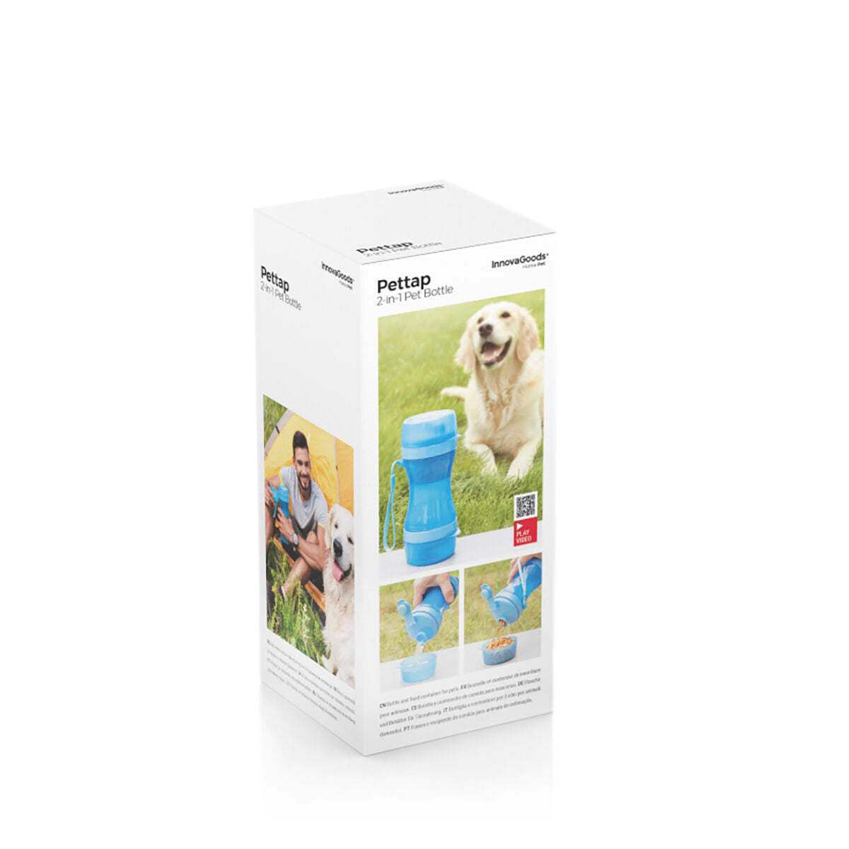 2 in 1 - Flasche mit Wasser- und Futterbehälter für Haustiere Pettap InnovaGoods | ATTADEX