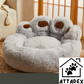 Warmes Hundebett Plüsch Schlafsofa für Winter Grau | ATTADEX