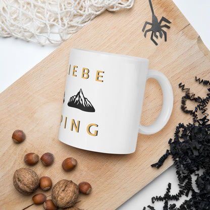 ICH LIEBE CAMPING weiße, glänzende Tasse | ATTADEX